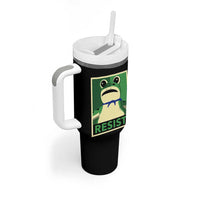 Frog Resist Poster Graphic Tumbler With Handle Portland Resistance Protest Minimalist - Wonder Print Shop
