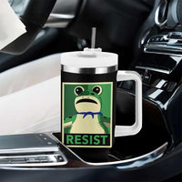 Frog Resist Poster Graphic Tumbler With Handle Portland Resistance Protest Minimalist - Wonder Print Shop