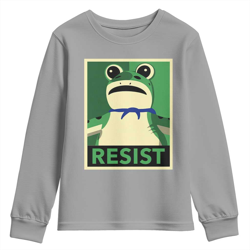 Frog Resist Poster Graphic Youth Sweatshirt Portland Resistance Protest Minimalist - Wonder Print Shop