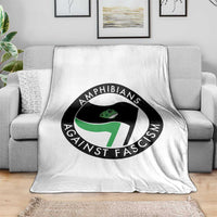 Amphibians Against Fascism Throw Blanket Anti-Fascist Frog Logo Portland Protest - Wonder Print Shop