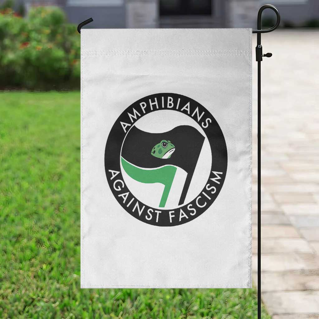 Amphibians Against Fascism Garden Flag Anti-Fascist Frog Logo Portland Protest - Wonder Print Shop
