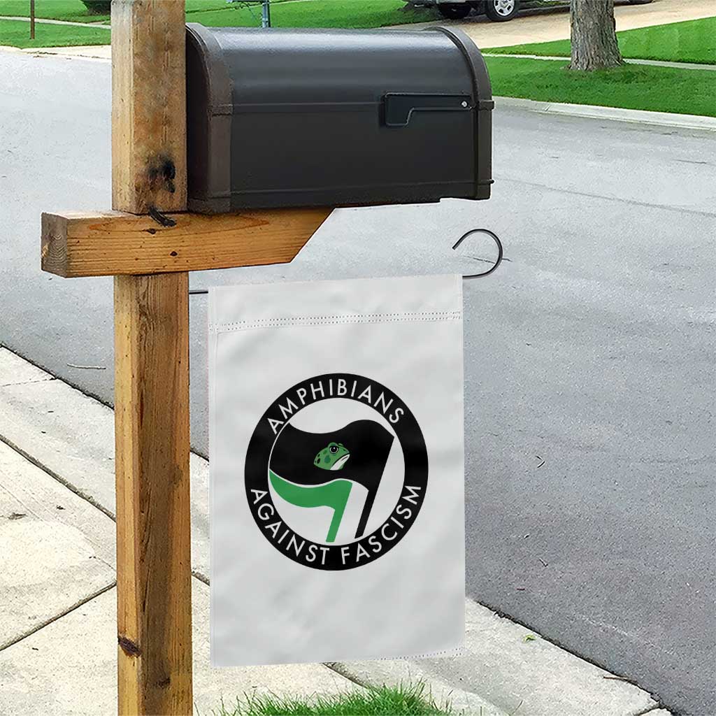 Amphibians Against Fascism Garden Flag Anti-Fascist Frog Logo Portland Protest - Wonder Print Shop