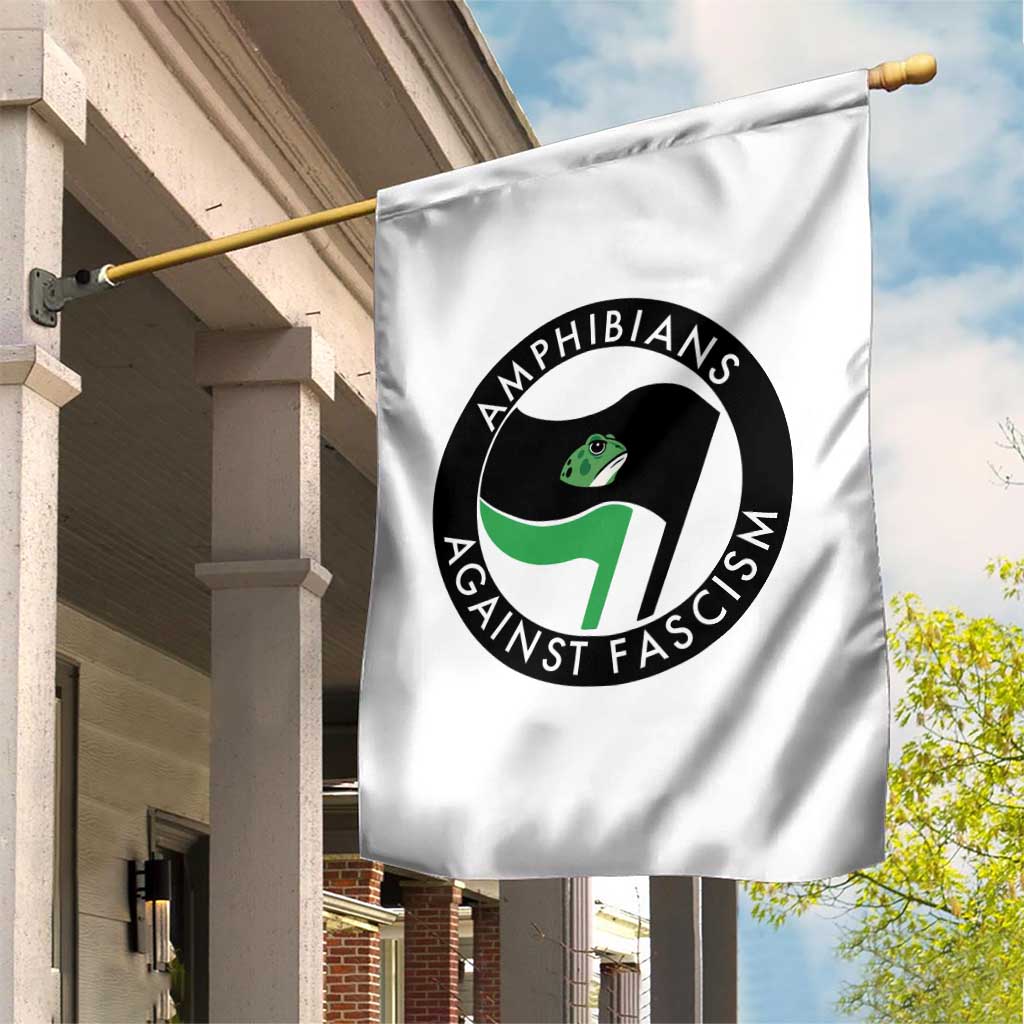 Amphibians Against Fascism Garden Flag Anti-Fascist Frog Logo Portland Protest - Wonder Print Shop