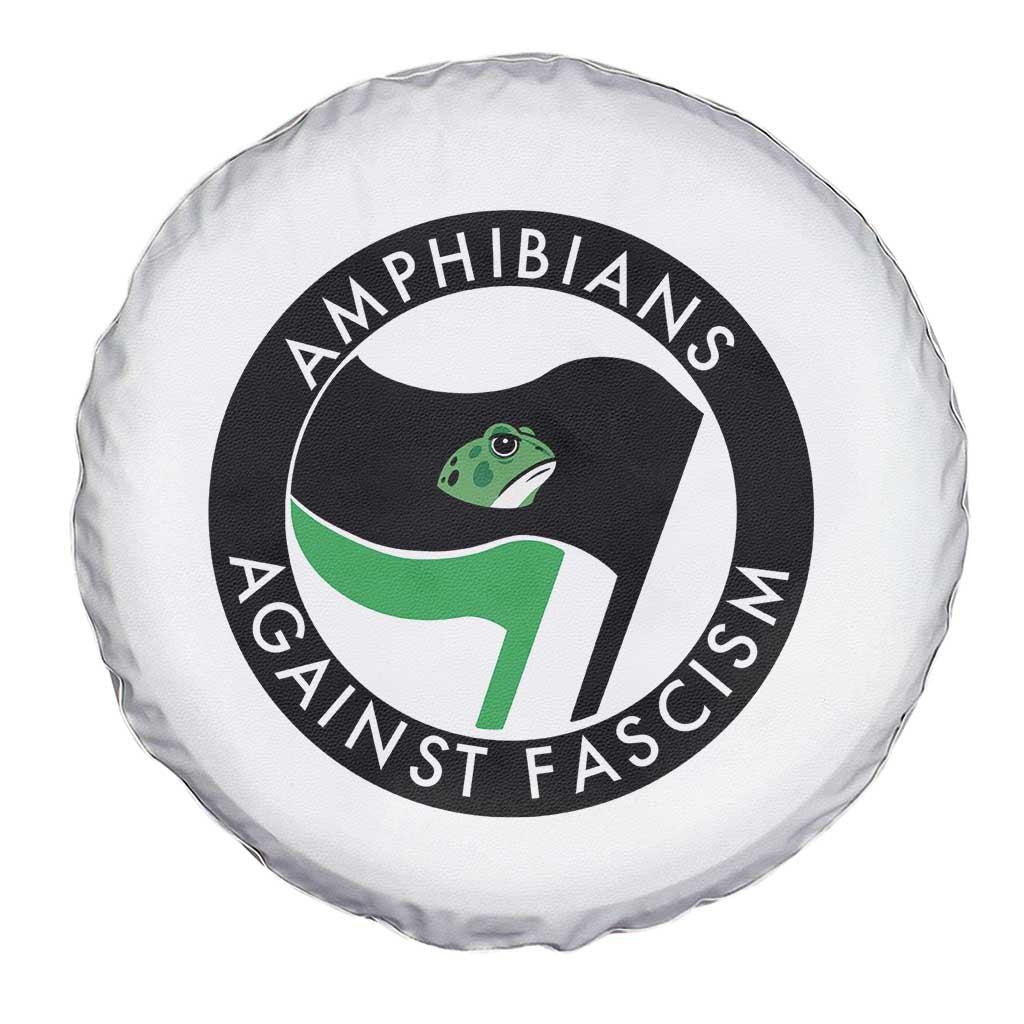 Amphibians Against Fascism Spare Tire Cover Anti-Fascist Frog Logo Portland Protest - Wonder Print Shop
