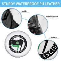 Amphibians Against Fascism Spare Tire Cover Anti-Fascist Frog Logo Portland Protest - Wonder Print Shop