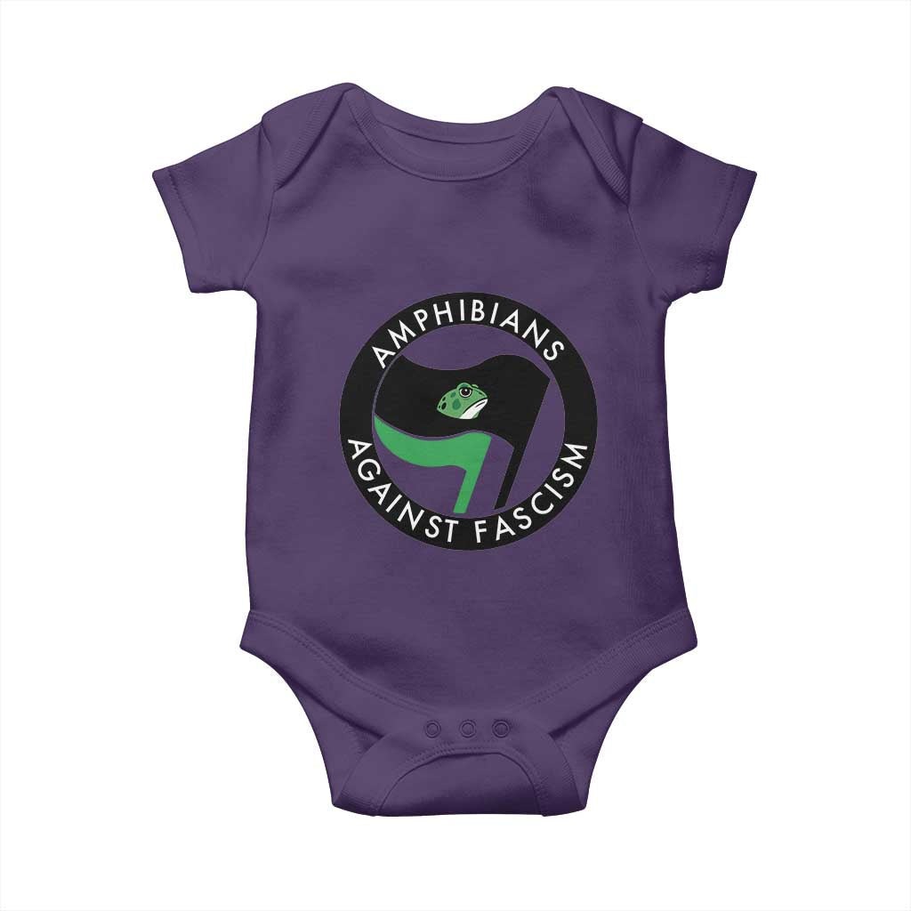 Amphibians Against Fascism Baby Onesie Anti-Fascist Frog Logo Portland Protest - Wonder Print Shop