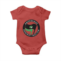 Amphibians Against Fascism Baby Onesie Anti-Fascist Frog Logo Portland Protest - Wonder Print Shop