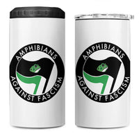 Amphibians Against Fascism 4 in 1 Can Cooler Tumbler Anti-Fascist Frog Logo Portland Protest - Wonder Print Shop