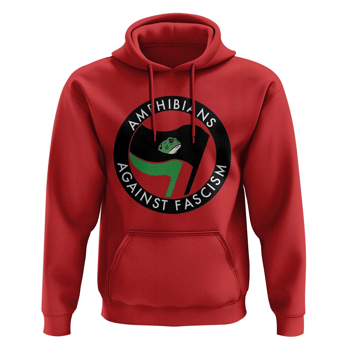 Amphibians Against Fascism Hoodie Anti-Fascist Frog Logo Portland Protest - Wonder Print Shop