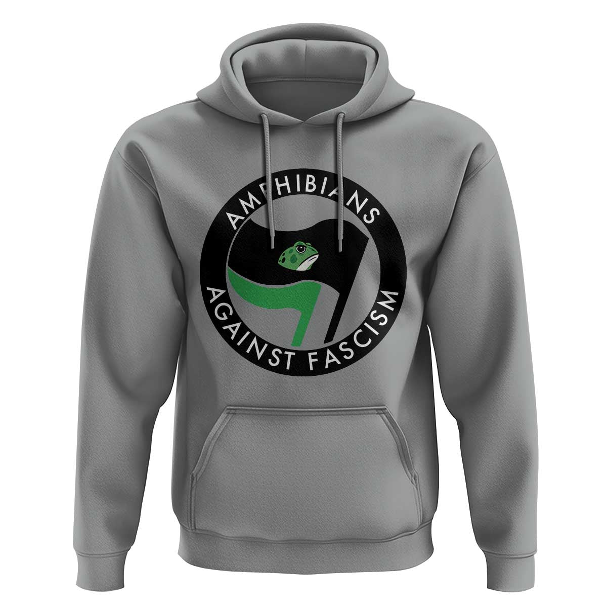 Amphibians Against Fascism Hoodie Anti-Fascist Frog Logo Portland Protest - Wonder Print Shop