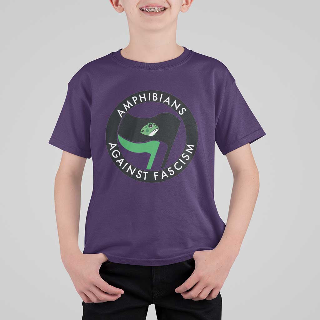 Amphibians Against Fascism T Shirt For Kid Anti-Fascist Frog Logo Portland Protest - Wonder Print Shop