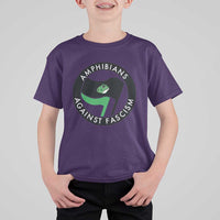 Amphibians Against Fascism T Shirt For Kid Anti-Fascist Frog Logo Portland Protest - Wonder Print Shop