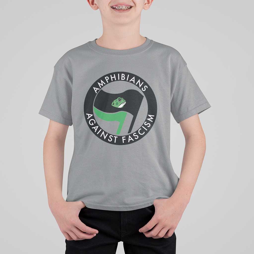 Amphibians Against Fascism T Shirt For Kid Anti-Fascist Frog Logo Portland Protest - Wonder Print Shop