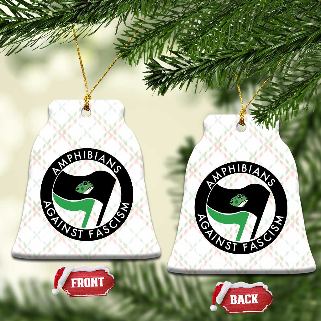 Amphibians Against Fascism Ceramic Ornament Anti-Fascist Frog Logo Portland Protest - Wonder Print Shop