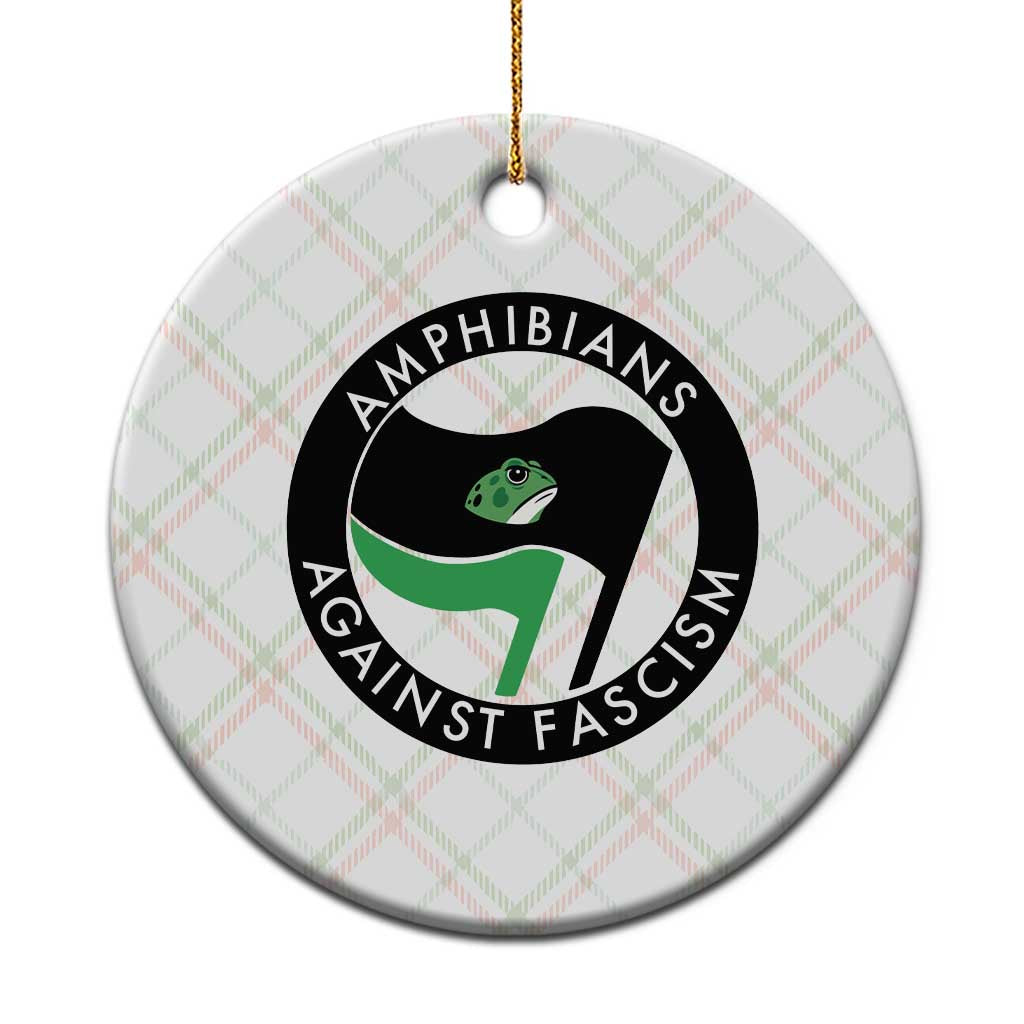 Amphibians Against Fascism Ceramic Ornament Anti-Fascist Frog Logo Portland Protest - Wonder Print Shop