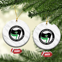 Amphibians Against Fascism Ceramic Ornament Anti-Fascist Frog Logo Portland Protest - Wonder Print Shop