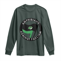 Amphibians Against Fascism Long Sleeve Shirt Anti-Fascist Frog Logo Portland Protest - Wonder Print Shop