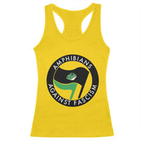 Amphibians Against Fascism Racerback Tank Top Anti-Fascist Frog Logo Portland Protest - Wonder Print Shop