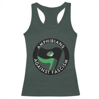 Amphibians Against Fascism Racerback Tank Top Anti-Fascist Frog Logo Portland Protest - Wonder Print Shop