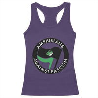 Amphibians Against Fascism Racerback Tank Top Anti-Fascist Frog Logo Portland Protest - Wonder Print Shop