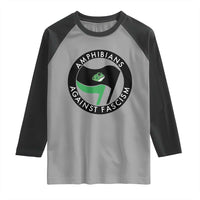 Amphibians Against Fascism Raglan Shirt Anti-Fascist Frog Logo Portland Protest - Wonder Print Shop