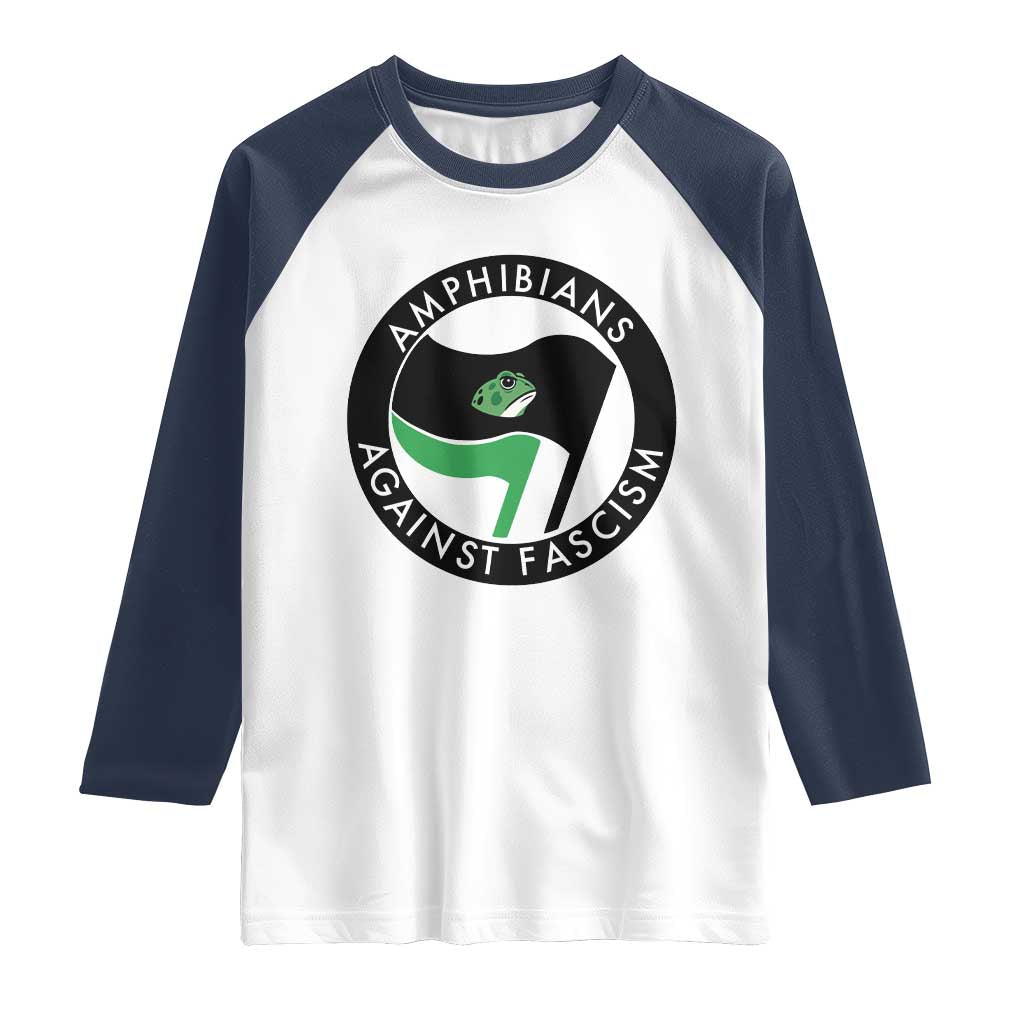 Amphibians Against Fascism Raglan Shirt Anti-Fascist Frog Logo Portland Protest - Wonder Print Shop