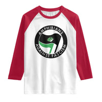 Amphibians Against Fascism Raglan Shirt Anti-Fascist Frog Logo Portland Protest - Wonder Print Shop