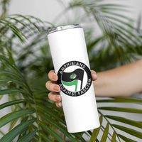 Amphibians Against Fascism Skinny Tumbler Anti-Fascist Frog Logo Portland Protest - Wonder Print Shop