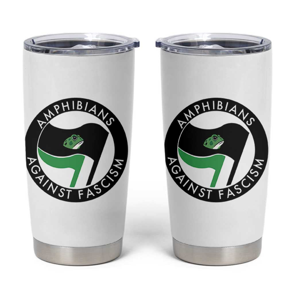 Amphibians Against Fascism Tumbler Cup Anti-Fascist Frog Logo Portland Protest - Wonder Print Shop