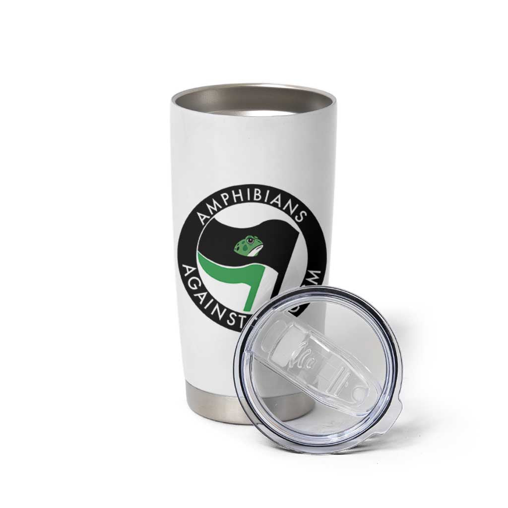 Amphibians Against Fascism Tumbler Cup Anti-Fascist Frog Logo Portland Protest - Wonder Print Shop