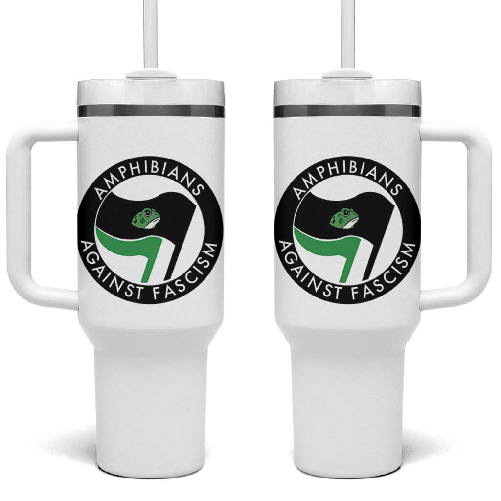 Amphibians Against Fascism Tumbler With Handle Anti-Fascist Frog Logo Portland Protest - Wonder Print Shop