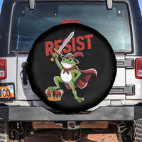 Sword Wielding Frog Resistance Spare Tire Cover Resist Protest No Kings - Wonder Print Shop