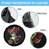 Sword Wielding Frog Resistance Spare Tire Cover Resist Protest No Kings - Wonder Print Shop
