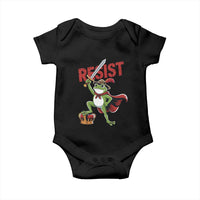 Sword Wielding Frog Resistance Baby Onesie Resist Protest No Kings - Wonder Print Shop