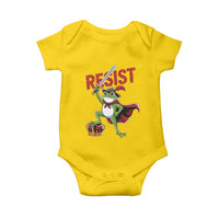Sword Wielding Frog Resistance Baby Onesie Resist Protest No Kings - Wonder Print Shop