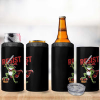 Sword Wielding Frog Resistance 4 in 1 Can Cooler Tumbler Resist Protest No Kings - Wonder Print Shop
