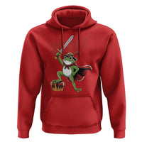 Sword Wielding Frog Resistance Hoodie Resist Protest No Kings - Wonder Print Shop