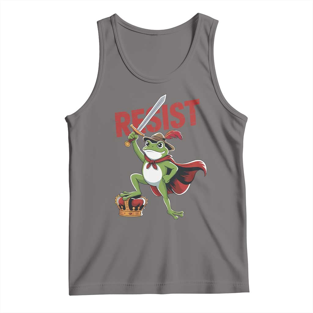 Sword Wielding Frog Resistance Tank Top Resist Protest No Kings - Wonder Print Shop
