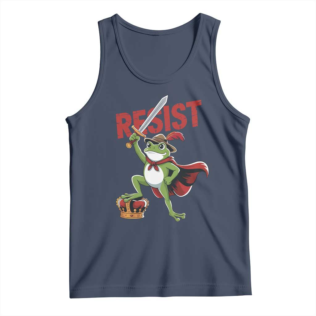 Sword Wielding Frog Resistance Tank Top Resist Protest No Kings - Wonder Print Shop