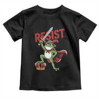 Sword Wielding Frog Resistance Toddler T Shirt Resist Protest No Kings - Wonder Print Shop