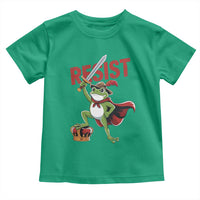 Sword Wielding Frog Resistance Toddler T Shirt Resist Protest No Kings - Wonder Print Shop