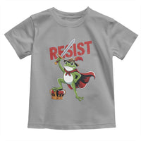 Sword Wielding Frog Resistance Toddler T Shirt Resist Protest No Kings - Wonder Print Shop