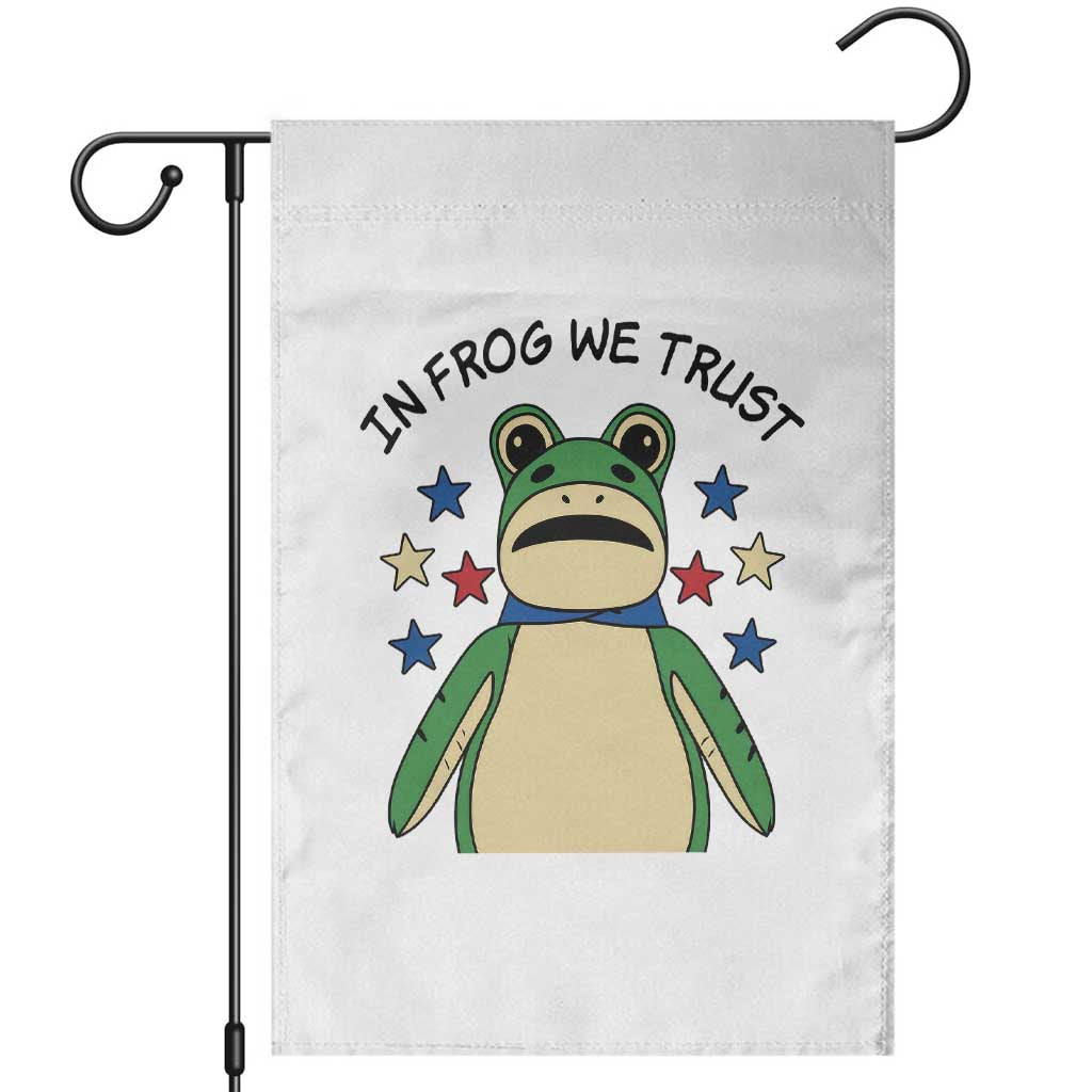 In Frog We Trust Garden Flag Patriotic Portland Frogs Protest American Flag - Wonder Print Shop