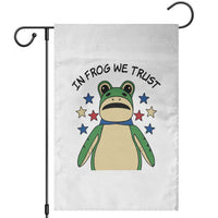In Frog We Trust Garden Flag Patriotic Portland Frogs Protest American Flag - Wonder Print Shop