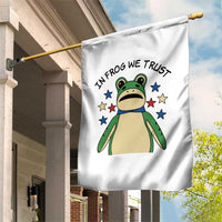 In Frog We Trust Garden Flag Patriotic Portland Frogs Protest American Flag - Wonder Print Shop
