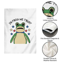 In Frog We Trust Garden Flag Patriotic Portland Frogs Protest American Flag - Wonder Print Shop