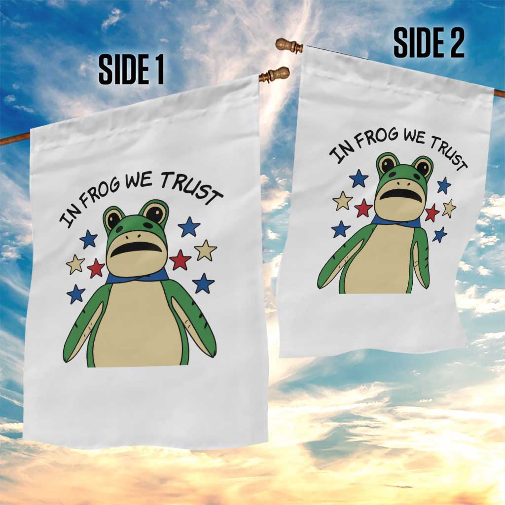 In Frog We Trust Garden Flag Patriotic Portland Frogs Protest American Flag - Wonder Print Shop