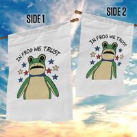 In Frog We Trust Garden Flag Patriotic Portland Frogs Protest American Flag - Wonder Print Shop