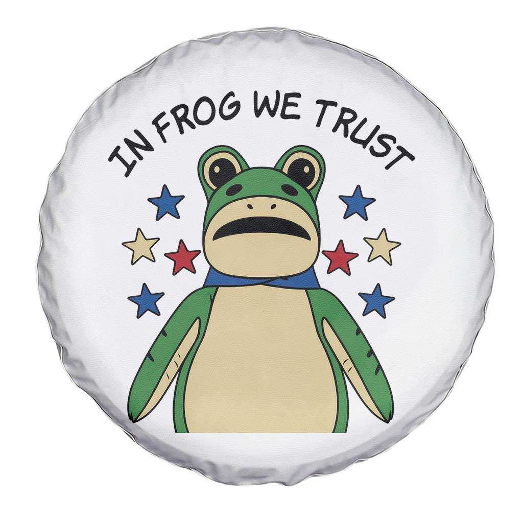 In Frog We Trust Spare Tire Cover Patriotic Portland Frogs Protest American Flag - Wonder Print Shop