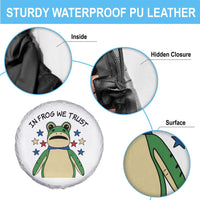In Frog We Trust Spare Tire Cover Patriotic Portland Frogs Protest American Flag - Wonder Print Shop